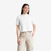 Women’s White Cropped T-Shirt