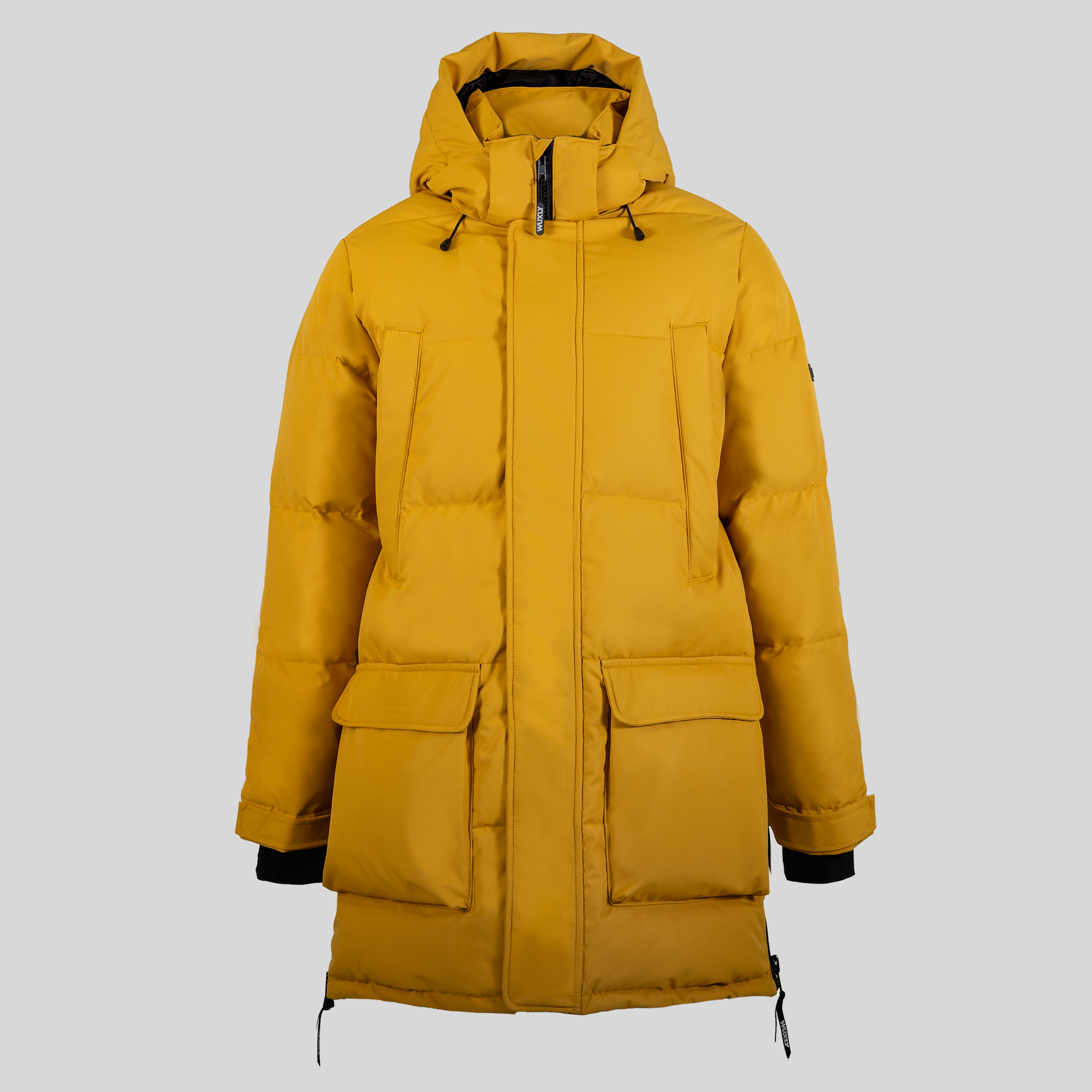 Yellow and blue parka jacket illustration, Winter clothing Winter