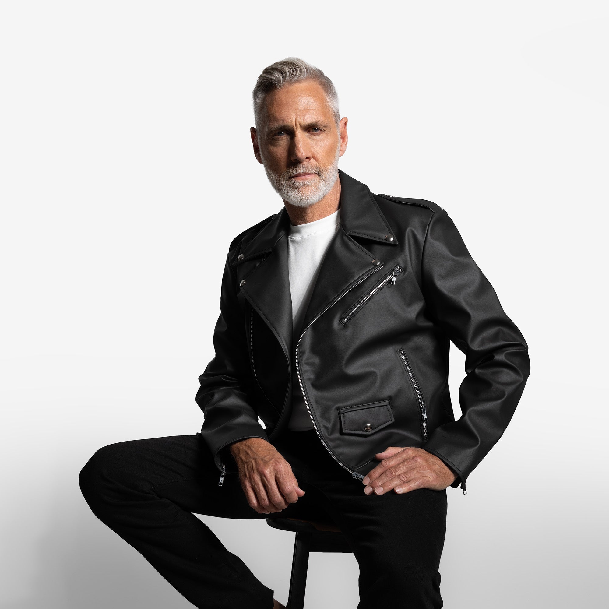 épine leather jacket Apple of Eden AOE-132 - Leather jacket - schwarz/black - Zalando