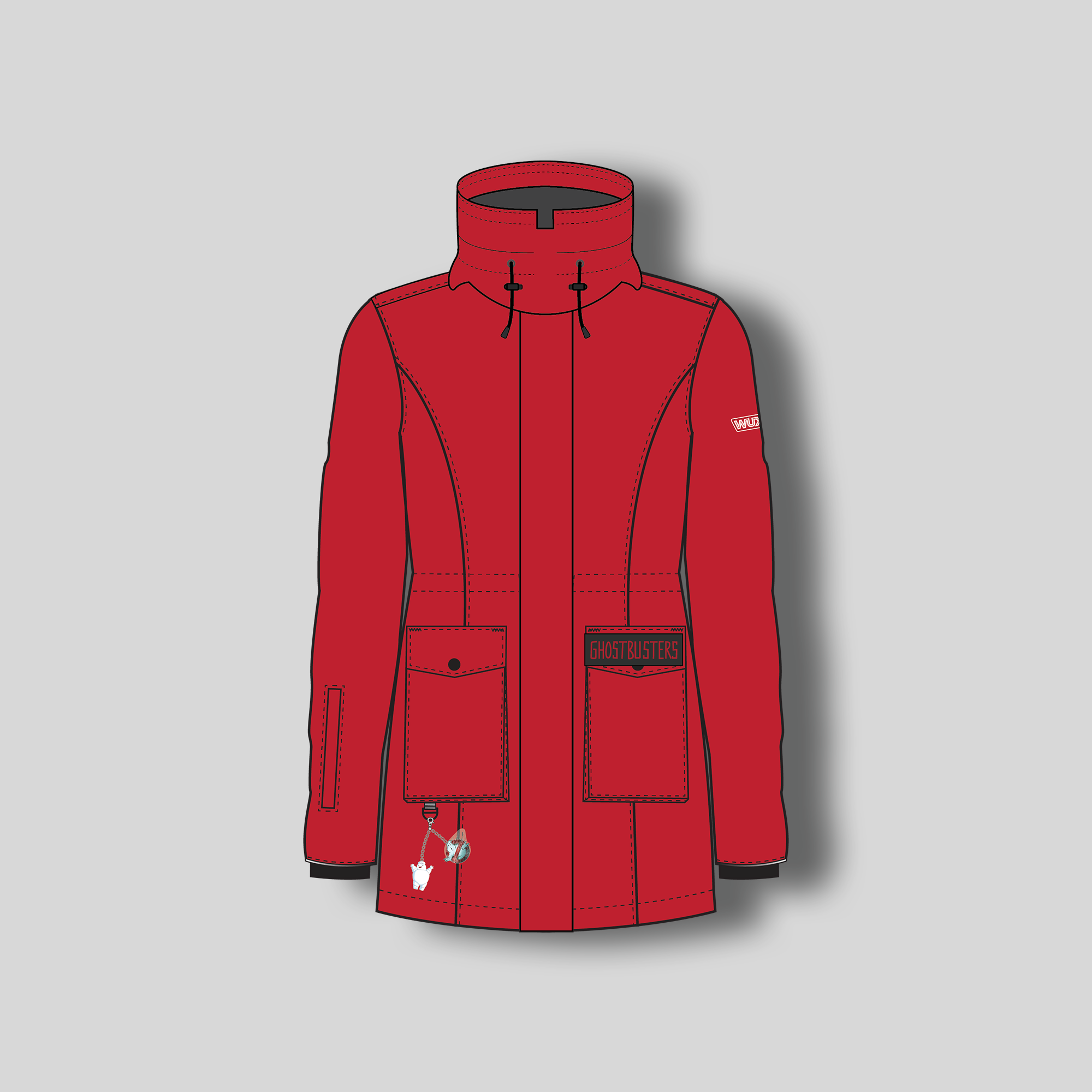 Wuxly x Ghostbusters Doe Parka Red