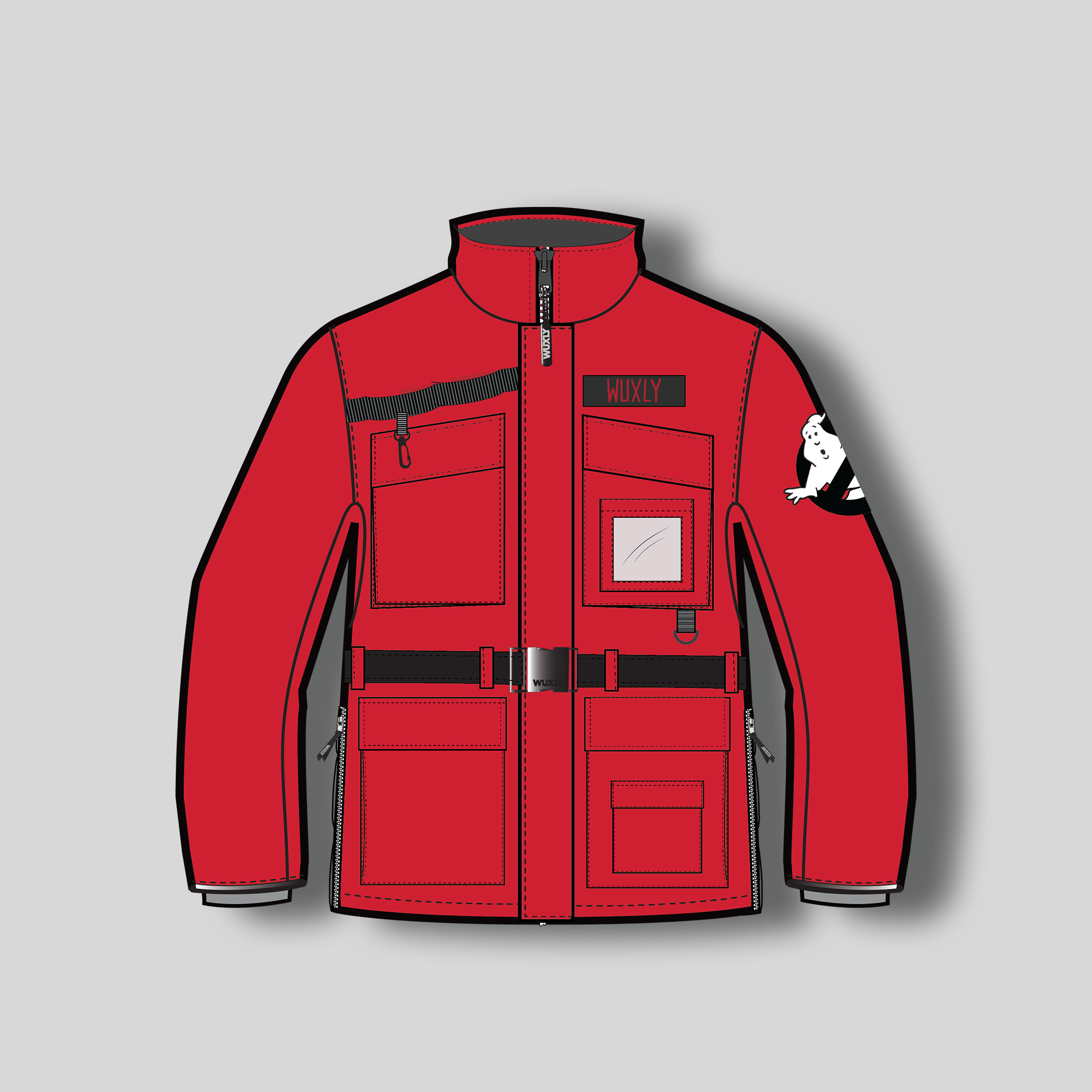 Wuxly x Ghostbusters Frozen Empire "Hero" Sabertooth II Parka Red