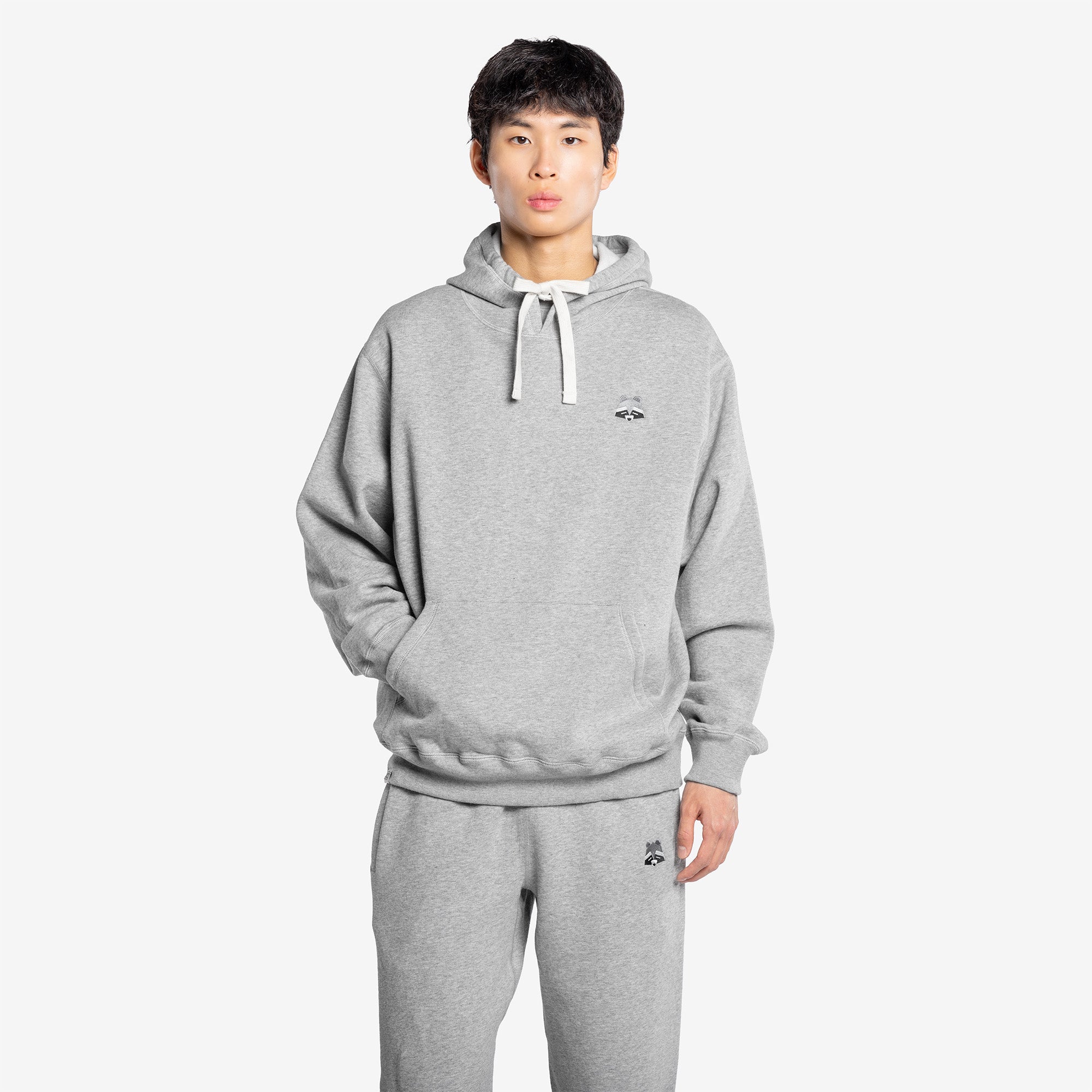 Raccoon Grey Melange Hoodie