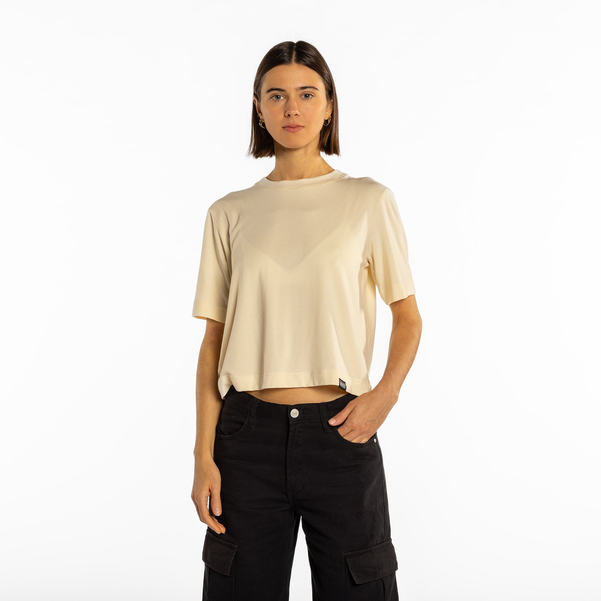 Plant Based Cropped T-Shirt Natural