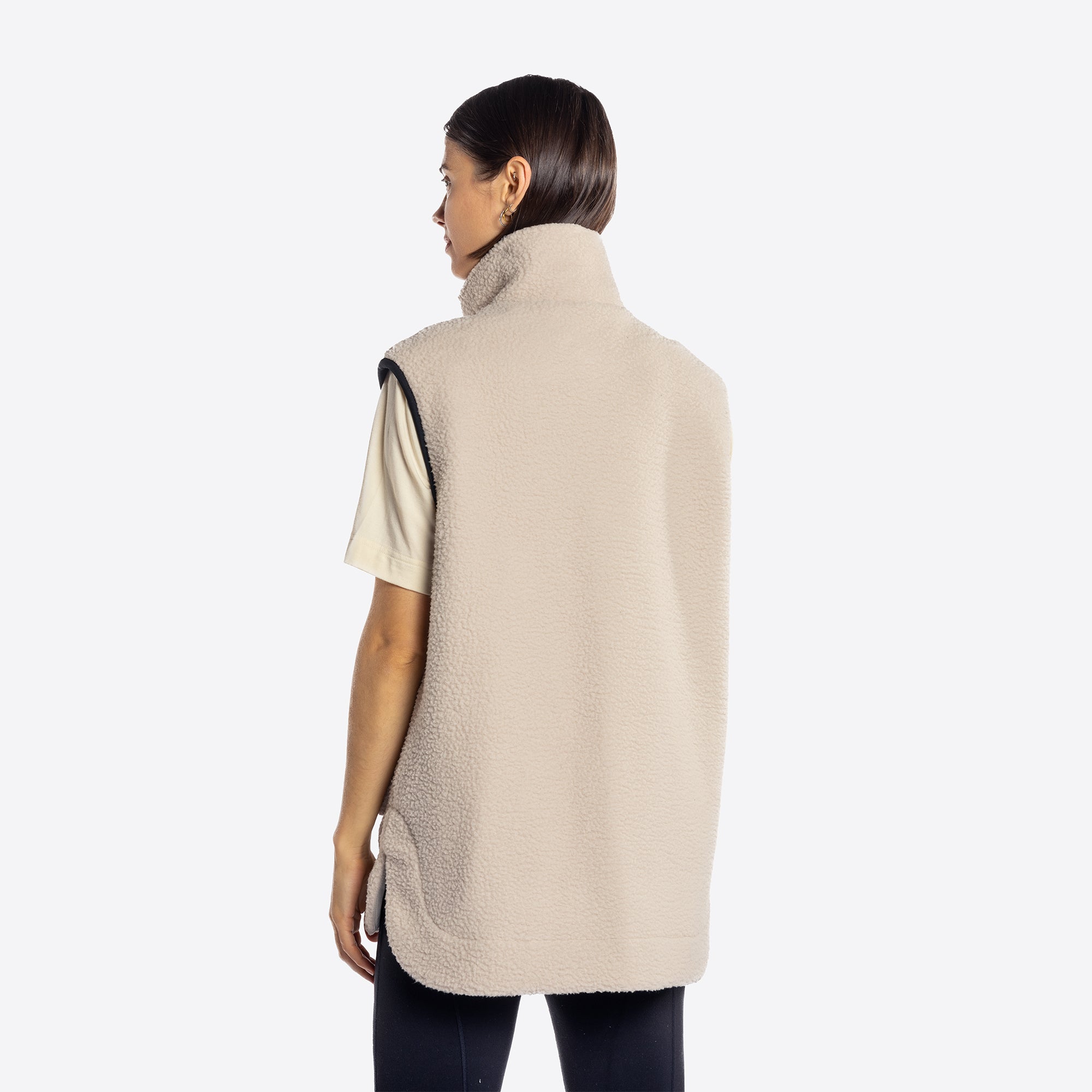 Pine Sherpa Vest Silver Lining