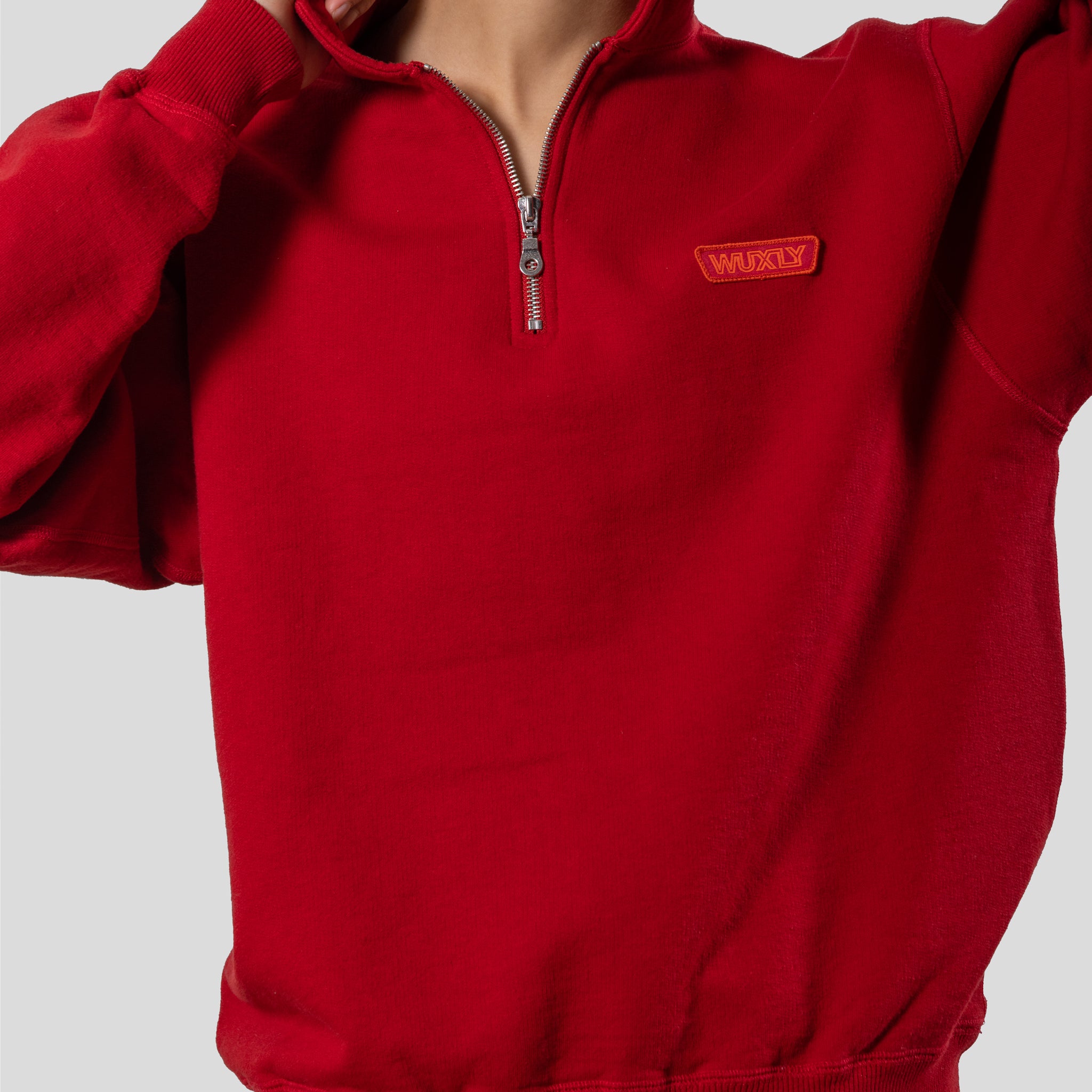 York Half-Zip Sweatshirt Red
